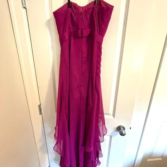 Strapless Ruffle Chiffon Gown - Picture 4 of 4